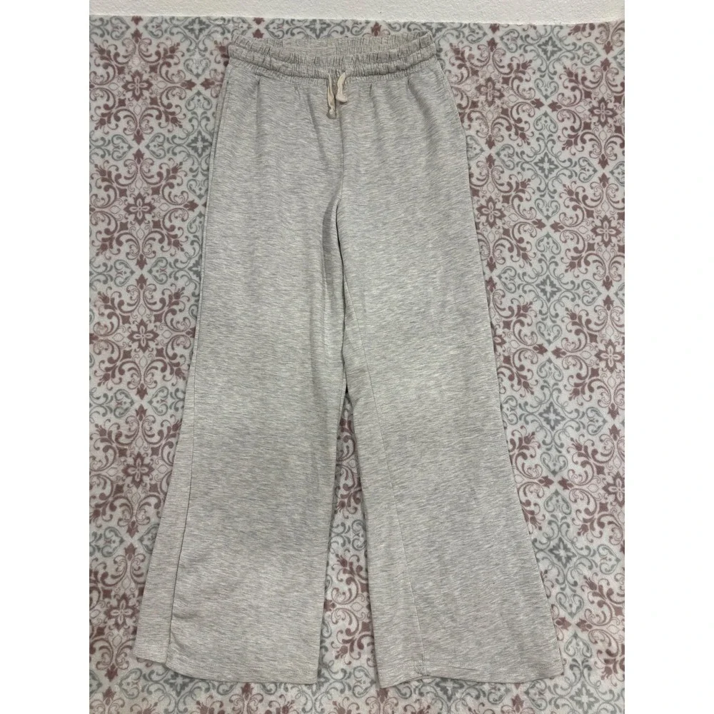 Better Together Gray Wide Leg Sweatpants Modal Blend Lounge Pants PK2717PK L